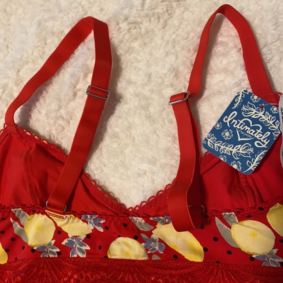 NEW! Free People Lemons/Cherry Bralette Sz: s - Picture 5 of 7
